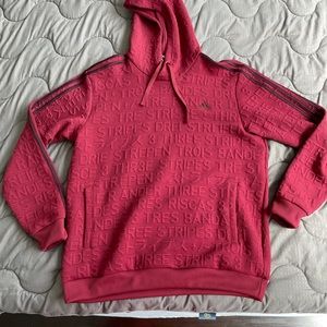 Adidas Men X-Large Hoodie Red